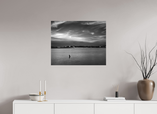 Moonrise over Cedar Key (Monochrome)