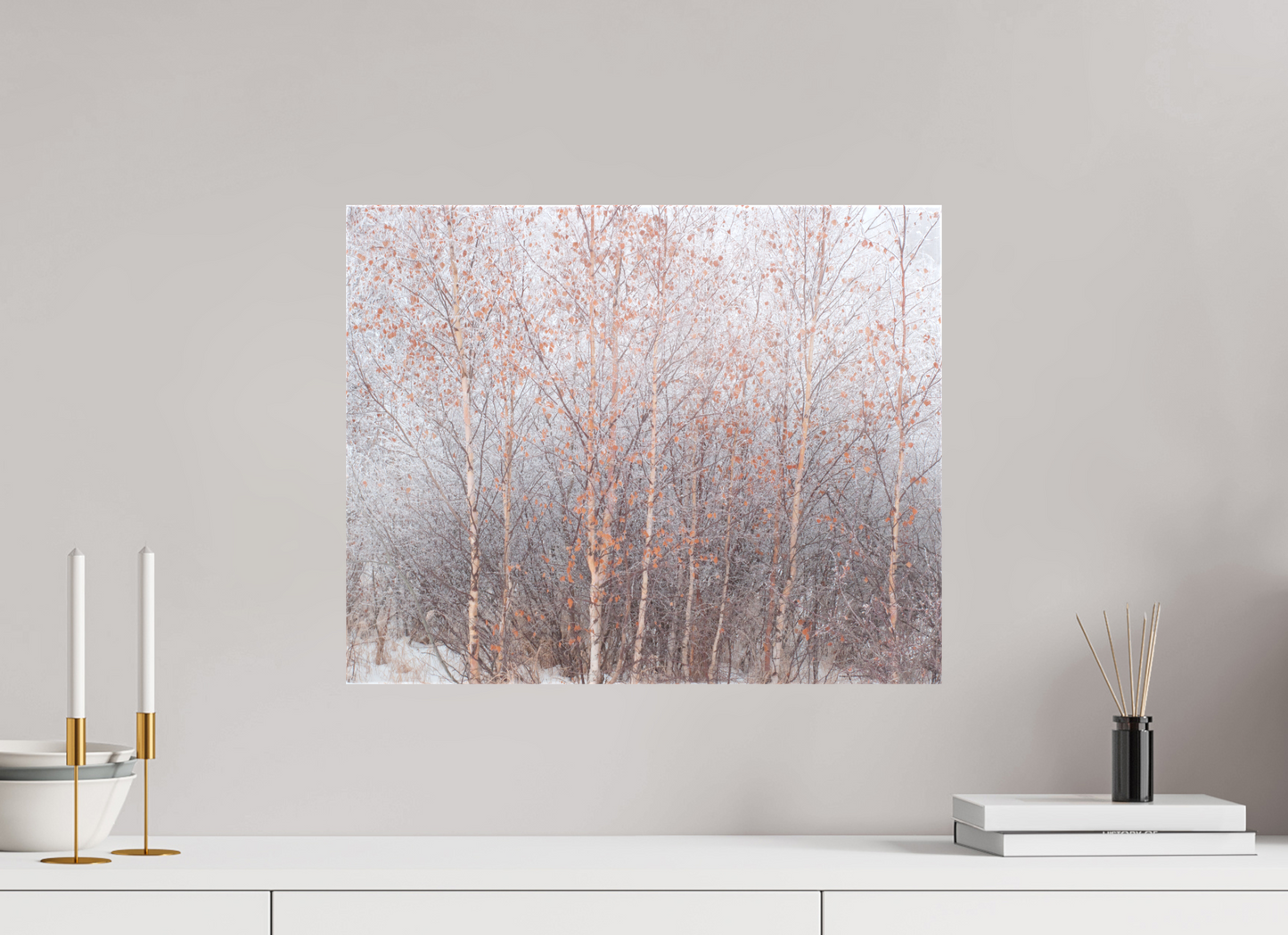 Autumn Leaves Frozen in Central Alberta