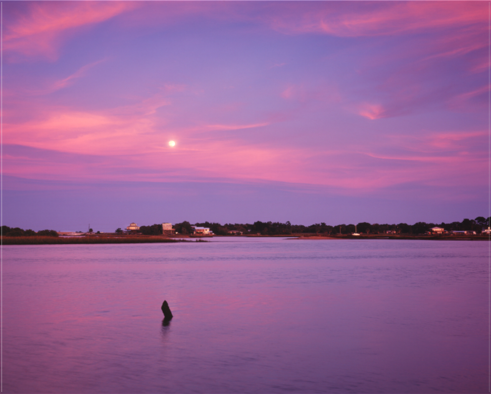 Moonrise over Cedar Key